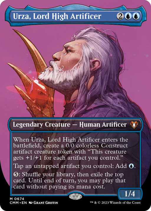 Urza, Lord High Artificer (Borderless) (674) [CMM] Foil