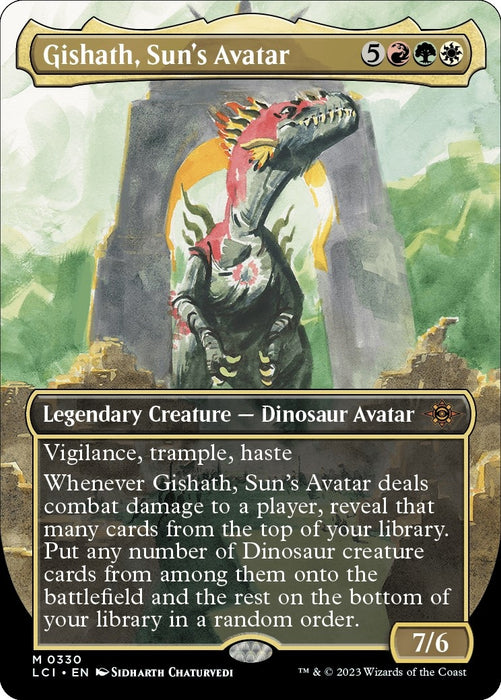 Gishath, Sun's Avatar (Borderless) (330) [LCI] Foil